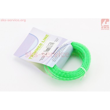 Леска d=2,0mm, 15м "сверло" (разные цвета)