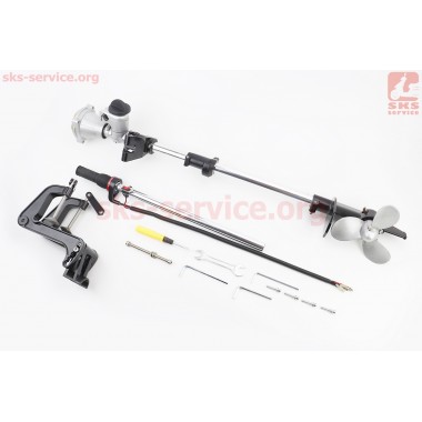 Лодочный адаптер под двигатель мотокосы (винт алюминиевый)