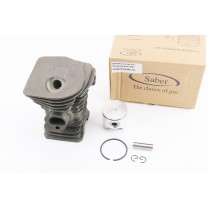 Цилиндро-поршневая группа (цпг) для бензопилы Husqvarna 345 42мм (палец 10мм) высокий "черный"