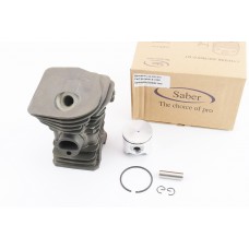 Цилиндро-поршневая группа (цпг) для бензопилы Husqvarna 345 42мм (палец 10мм) высокий "черный"