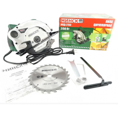 Пила циркулярна Мінськ 2150 (185мм) + запасний диск