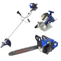 Комплект (мод : 010) Мотокоса Беларусмаш 6800 (1 диск / 1 бабина) + Бензопила Беларусмаш 6700 (1 шина / 1 цепь) + Станок для заточки цепи Беларусмаш 1200