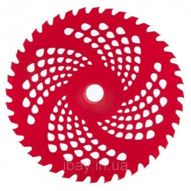 Нож к мотокосе 40 зуб.(нерж.сталь) в уп. Красный с гальваническим покрытием