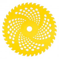 Нож к мотокосе 40 зуб.(нерж.сталь) в уп. Желтый с гальваническим покрытием