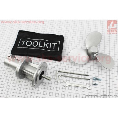 Лодочный винт, 9шлицов, под трубу Ø28мм