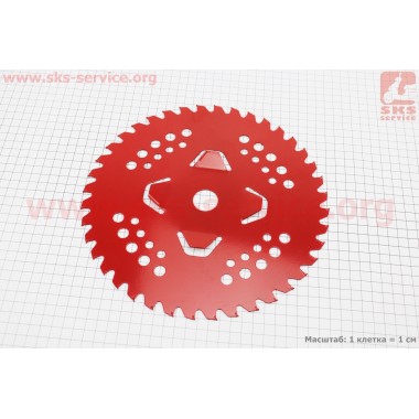 Нож режущий 40Тх255мм победитовые зубья "лепесток", "RED"