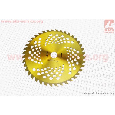 Нож режущий 40Тх230мм победитовые зубья, "GOLD" на блистере