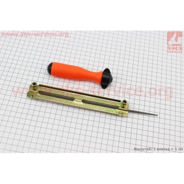 Напильник с рукояткой (пластик) + планка к-кт 4,0mm