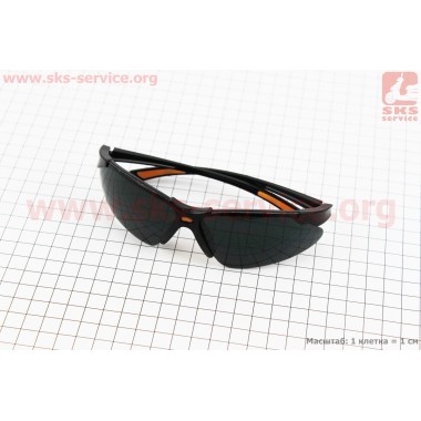 Окуляри захисні F-3054B, матеріал лінзи - полікарбонат PC, затемнені