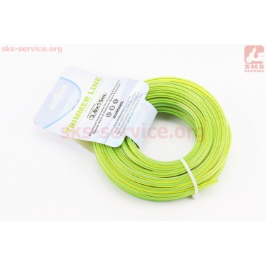 Леска d-3,0mm, 15м "квадрат", двухкомпонентная