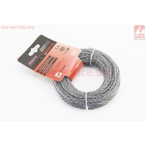 Леска d-3,0mm, 15м "сверло", двухкомпонентная