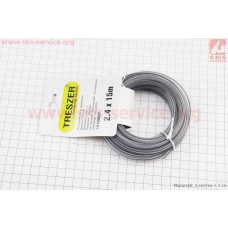 Леска d-2,4mm, 15м "квадрат", двухкомпонентная