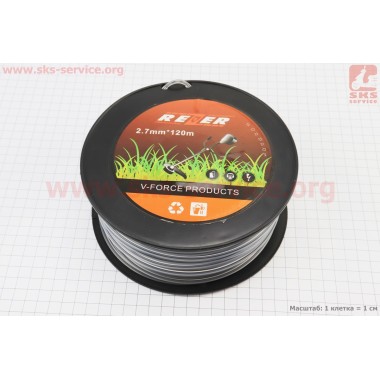 Леска d-2,7mm, 120м "квадрат", двухкомпонентная