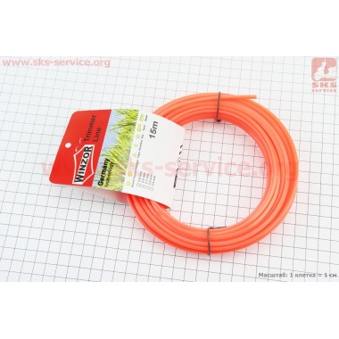 Леска d-2,7mm, 15м "квадрат"