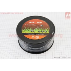 Леска d-3,0mm, 120м "квадрат", двухкомпонентная
