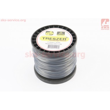 Леска d-2,4mm, 82м "квадрат", двухкомпонентная