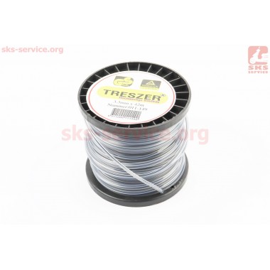 Леска d-3,3mm, 42м "квадрат", двухкомпонентная