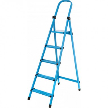 Стремянка металлическая Work's 405 (5 ст., синяя)