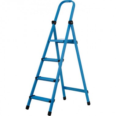 Стремянка металлическая Work's 404 (4 ст., синяя)