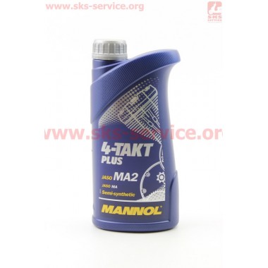 4T PLUS 10W-40 масло для 4-х такт. мото-двигателей полусинтетическое, 1л