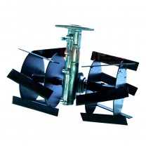 Насадка тяпка косая без защиты для бензокосы 7 шлицов 26 мм диаметр трубы