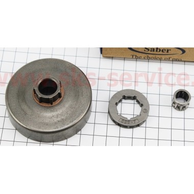 Тарелка сцепления + звезда 325-7 для бензопилы Husqvarna-136/137/141/142/235/240/325, Partner-365, OLEO MAC 941, JONSERED, POULAN + сепаратор