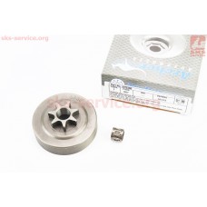 Тарелка сцепления "звезда" 325-7 для бензопилы Husqvarna-136/137/141/142/235/240/325, Partner-365, OLEO MAC 941, JONSERED, POULAN + подшипник