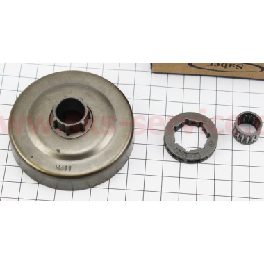 Тарелка сцепления + звезда 325-7 для бензопилы Husqvarna-50/51/55/154/254/262, Partner-400/500/545/5000/5100, JONSERED-490/590, POULAN-325 + сепаратор