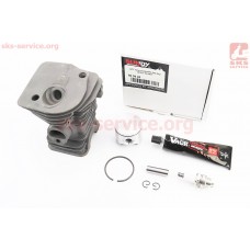 Цилиндро-поршневая группа (цпг) для бензопилы Husqvarna 345 42mm (палец 10mm) высокий "черный"
