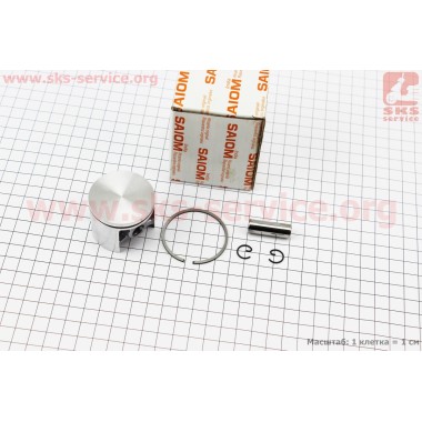 Поршень, палец, кольца, к-кт 44мм (палец 10мм), Макita 115, Dolmar 115, ИНДИЯ