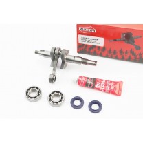 Коленвал, палец 10mm для бензопилы ST MS-180 + подшипник + подшипник 6002-2шт + сальник 15x25x5-2шт + герметик