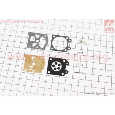 Ремонтный комплект карбюратора для бензопилы Stihl MS-240/260, 8 деталей