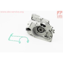 Картер б/п MS-341/361+подшипники+сальники+прокладка УЦЕНКА (битый левый картер, брак литья, см. фото)