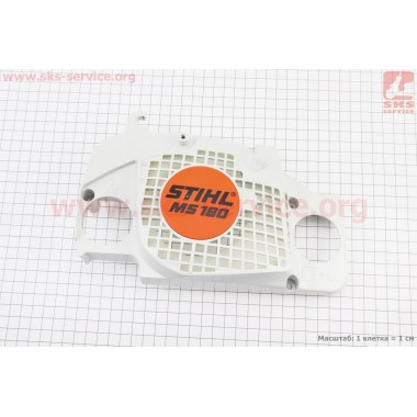 Стартер - крышка для бензопилы Stihl MS-170/180, нового образца с 2016г. ОРИГИНАЛ (11300801807), с разборки новой пилы