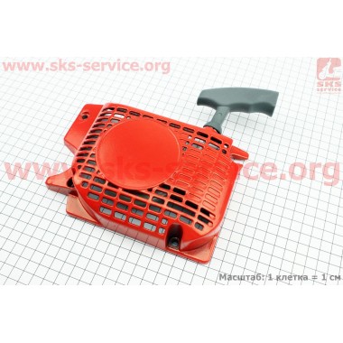 Стартер в сборе, 4зацепа, 4500/5200, "Плавный пуск", метал