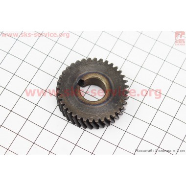 Шестерня метал (D=40мм, d=14мм, H=10мм, Z=36) Темп