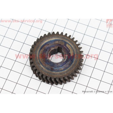 Шестерня метал (D=49,3мм, d=14мм, H=11,4мм, Z=37) Інтерскол 1,6 1,9 кВт