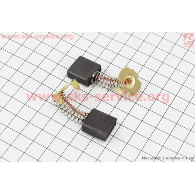 Щетки с пружиной 7х17мм к-кт 2шт Тип №2