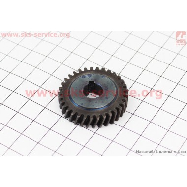 Шестерня метал (D=35,5мм, d=10мм, H=9мм, Z=33)