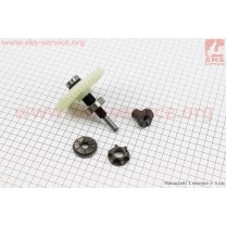 Шестерня привода ведомая с валом в сборе (D=86мм, d=15мм, H=22мм, Z=43, 14шлицов) Энергомаш ПЦ99220, Sturm CC9922 ,Stern 405 YT