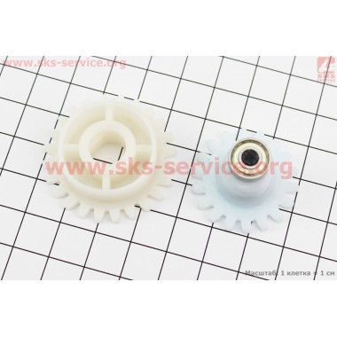 Шестерни привода маслонасоса (D=37,5мм, d=30мм, Z=24, z=18) к-кт 2шт МИАСС ПЦ-2400