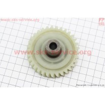 Шестерня привода ведомая (D=74мм, d1=10мм, d2=20мм, H=33,5мм, Z=33 наклон зубов влево) Vorskla