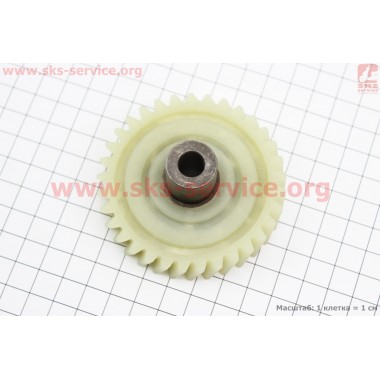 Шестерня привода ведомая (D=74мм, d1=10мм, d2=20мм, H=33,5мм, Z=33 наклон зубов вправо) Vorskla