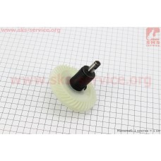 Шестерня привода ведомаяс валом в сборе (D=86,6мм, d1=10мм, d2=20мм, H=37мм, Z=39), пластик