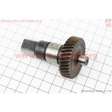 Шестерня метал (D=40мм, d=12мм, H=10мм, Z=36) + вал L=70мм к-кт 2шт Rebir 5107