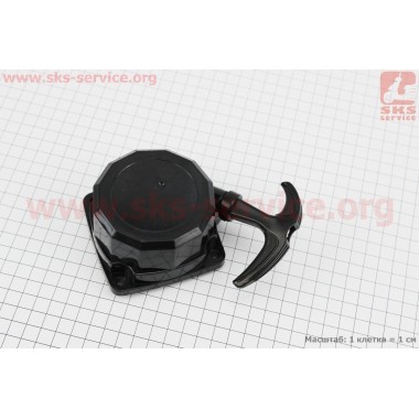 Стартер в сборе 4отв. 66,5х66,5мм "Плавный пуск - 4зацепа", Øзацепа=39мм Тип №5, с трещоткой