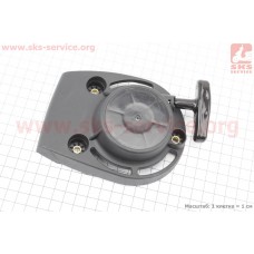 Стартер в сборе 3отв. 61,0х90,0мм "Проволока - 1зацеп" HONDA GX35 (CG438) - 4Т