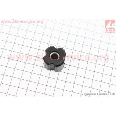 Втулка в резиновой оболочке в трубу Ø28мм под вал Ø8мм