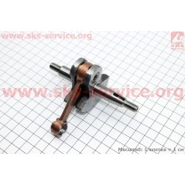 Коленвал 1E36F шатун - желтый