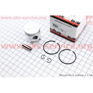 Поршень, кольца, палец к-кт 34мм (палец 8мм) Stihl FS-38/45/55, MM55, BT45